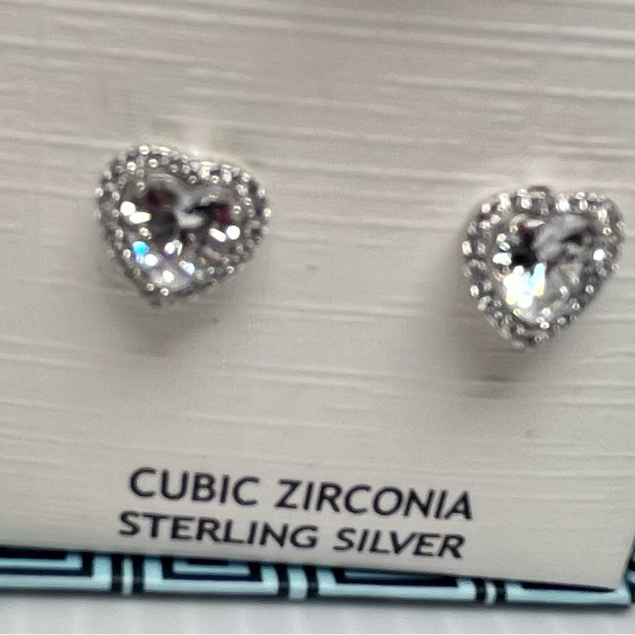 Sterling Silver & Cubic Zirconia Stud Earrings By Addison Blvd